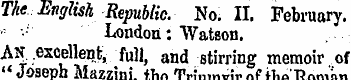 The English Republic. No. II. February. ...