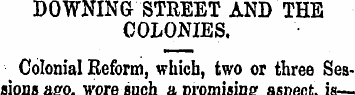 DOWNING STREET AND THE COLONIES. Colonia...