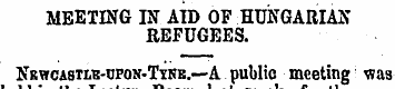 MEETING IN AID OF HUNGARIAN REFUGEES. Nb...