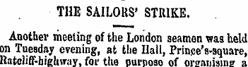 THE SAILORS' STRIKE. Another meeting of ...