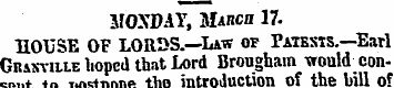 MONDAY, Mabcii 17-HOUSE OF LORDS.—Law of...