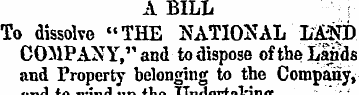 A BILL To dissolve "THE NATIONAL HMTD CO...