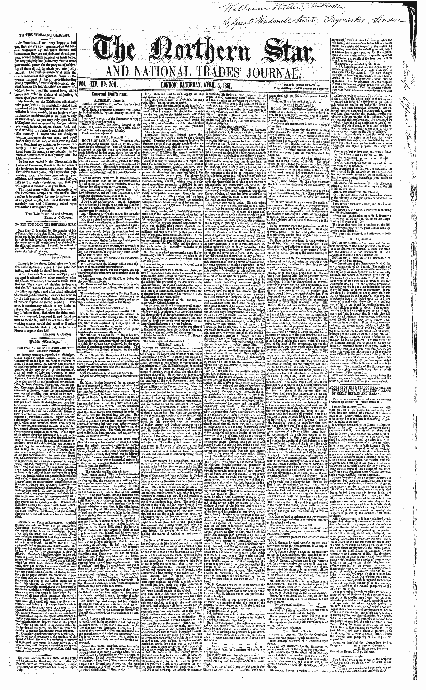 Northern Star (1837-1852): jS F Y, 2nd edition - 31 V N ? V] ' V' \ F \ ;S I V- 1 / Iv; ¦...