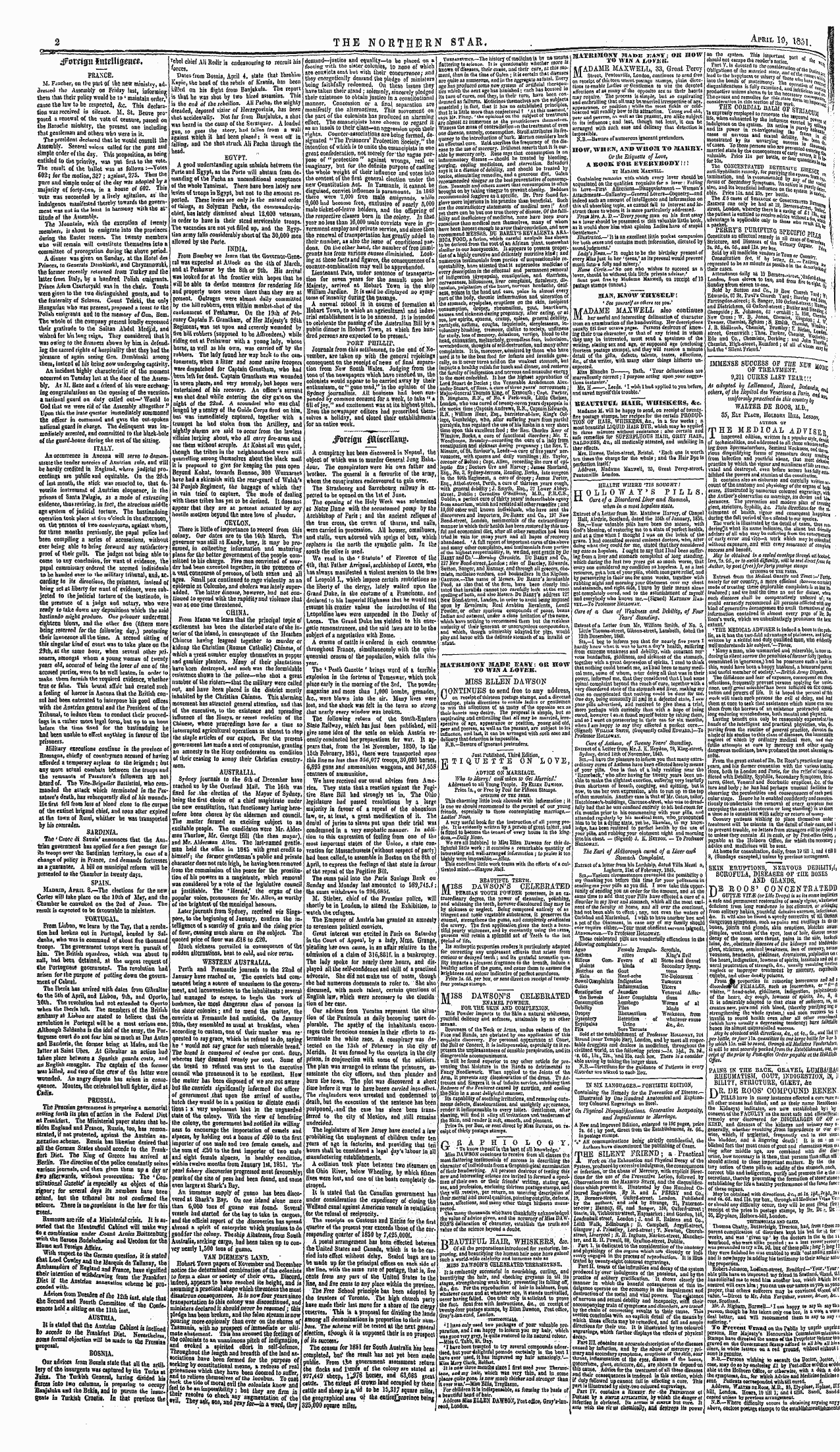 Northern Star (1837-1852): jS F Y, 2nd edition - Df Oreigu Inxmiww