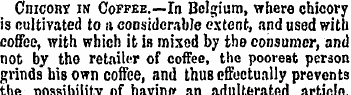 Cmconv in Coffee.—In Belgium, where chic...