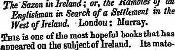 The Saxon in Ireland; or, the JCamotes o...