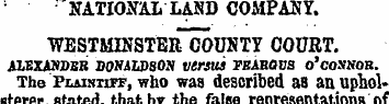 NATIONAL LAND COMPANY. WESTMINSTER ~ COU...