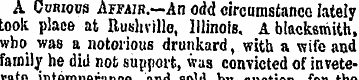 A Curious Affair. —An odd circumstance l...