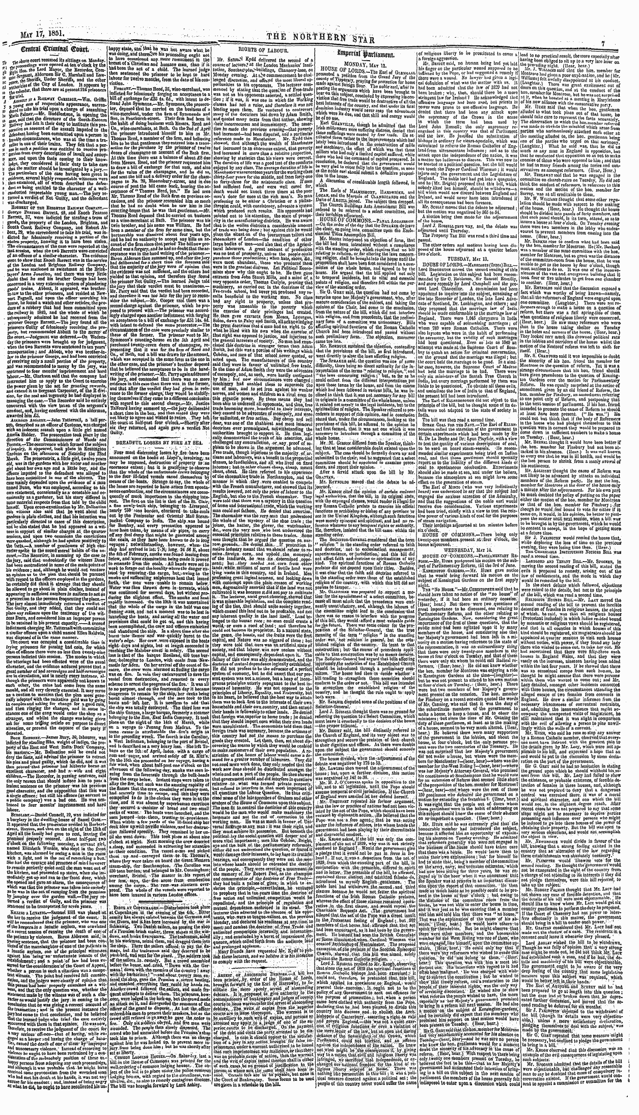 Northern Star (1837-1852): jS F Y, 2nd edition - Central Ettimfoal ©Ofafc „ .„» &Gt;,»„- _. « ^ . .