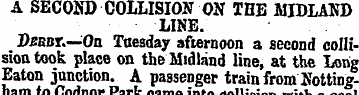 A SECOND COLLISION ON THE MIDLAND LINE. ...