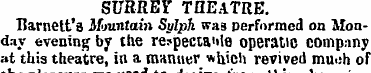 SURREY THEATRE. Harnett's liuuntoin Sylp...