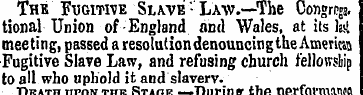 Thk Fugitive Slave '- ' Law.—The Congrpg...