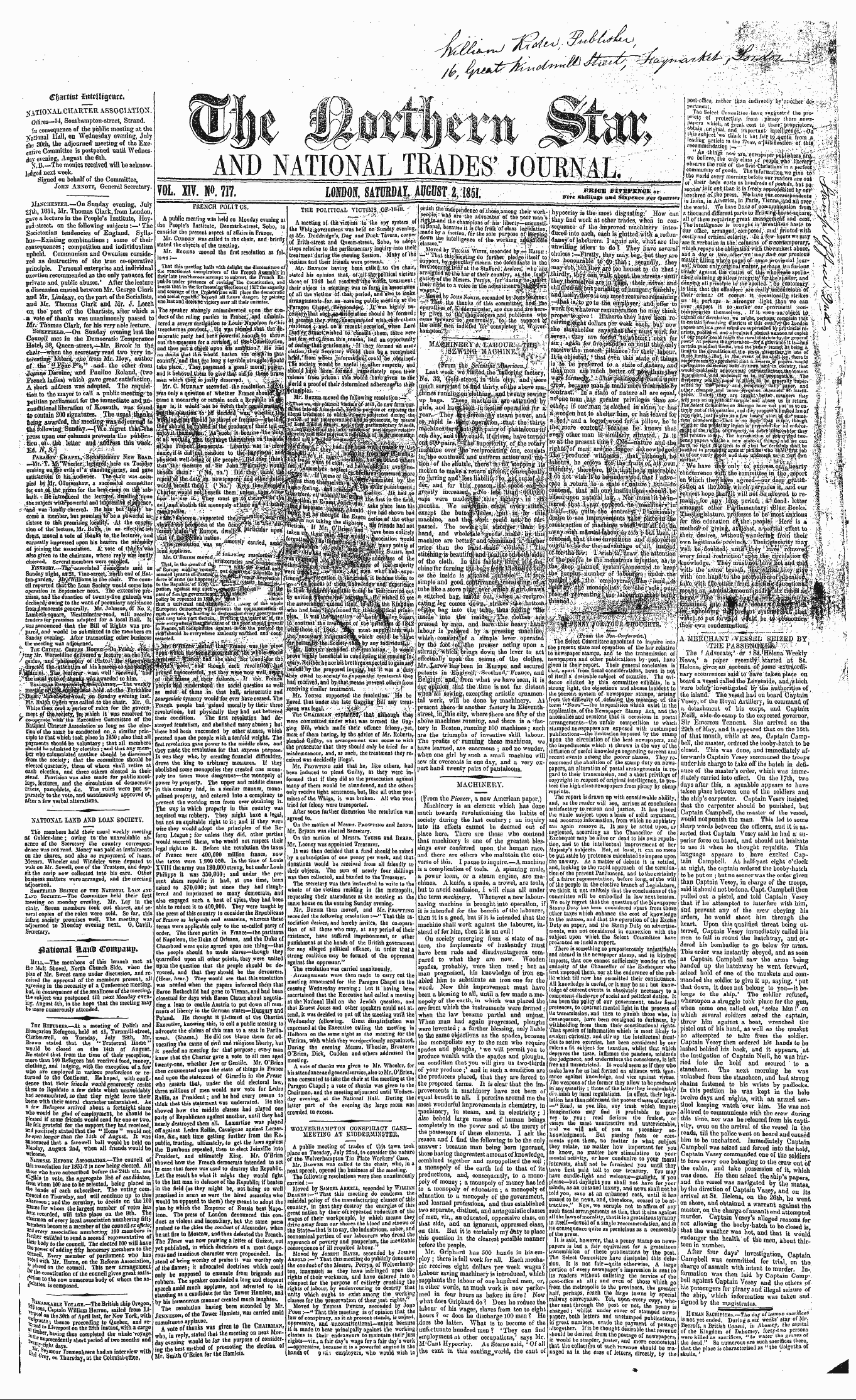 Northern Star (1837-1852): jS F Y, 2nd edition - Jiattottal Nam Comyawp*