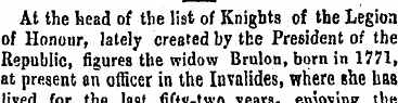 At the head of the list of Knights of th...