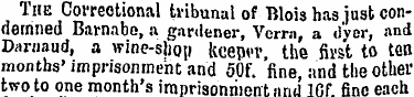 The Correctional tribunal of Blois has j...