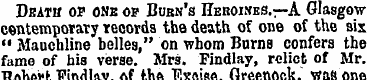 Death op one op Bubn's Heroines.—A Glasg...