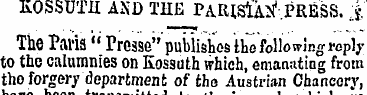 KOSSUTH ASD THE PARISlMPRESS. £ The Pai'...