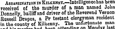 Assassination in Kilkennt.—Intelligencoh...