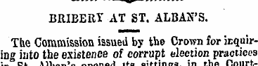 BRIBERY AT ST. ALBAN'S. The Commission i...