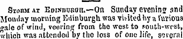 Stohm at Edinburgh,.—On Sunday evening a...