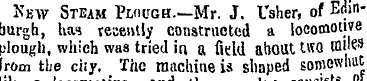 New Steam Plough.—Mr. J. Usher, of Edinb...