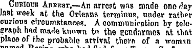 Curious Arrest .—An arrest was made one ...