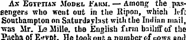 Ax Egyptian Model Farm.— Among the passe...