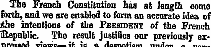 The French Constitution has at length co...