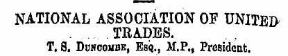 NATIONAL ASSOCIATION OF UNITED TRADES. T...