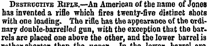 Destructive Rifle.—An American of the na...