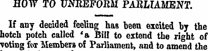 HOW TO VNREFORM PARLIAMENT. If any decid...