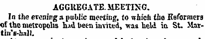 AGGREGATE. MEETING. In ihe evening a pub...
