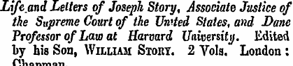Lifc.and Letters of Joseph Story, Associ...