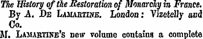 The History of the Restoration of Monarc...