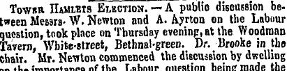 Towsr Hamlets Election. — A public discu...