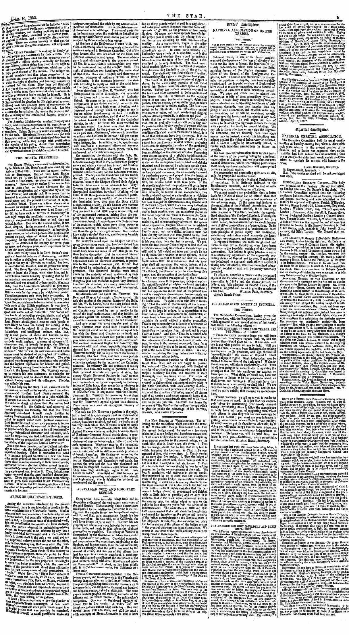 Northern Star (1837-1852): jS F Y, 2nd edition - April 10, 1852. T Tt E Sta ^* M . ' S