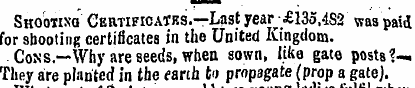 Shootixo GertificaTks.—Last year;£135,48...