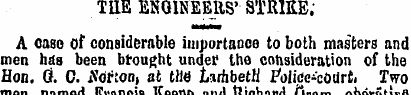 THE ENGINEERS' STRIKE; A case of conside...