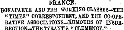 FRANCE. BONAPARTE AND THE WOEKISO CLASSE...