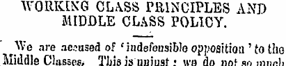 WORKING CLASS PRINCIPLES AND MIDDLE CLAS...