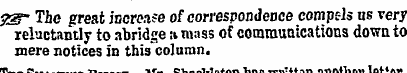 2^- The great increase of correspondence...