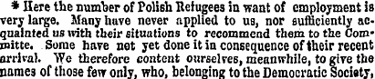 * Here the number of Polish Refugees in ...