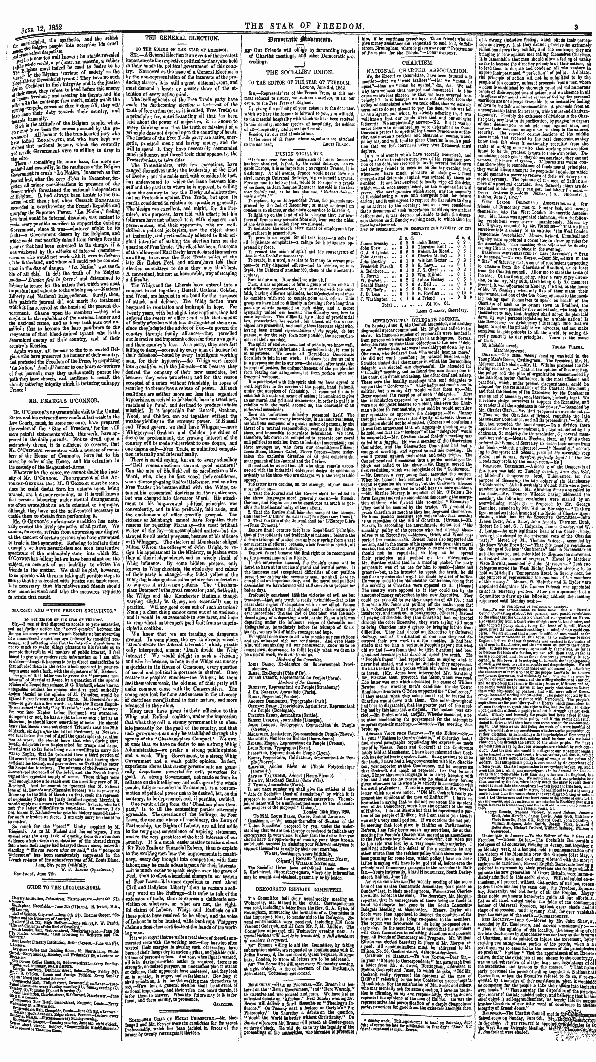 Northern Star (1837-1852): jS F Y, 2nd edition - Mr. Feabgus O'Connor. *Lr. O'Coskor's Un...