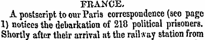 FRANCE. A postscri p t to our Paris corr...