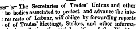 35T gr The Secretaries of Trades' Unions...