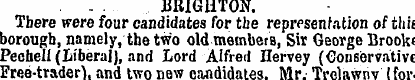BRIGHTON. There were four candidates for...