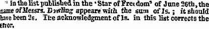 In the list published in the' Star of Fr...