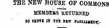 THE NEW HOUSE OF COMMONS membersTbturned...