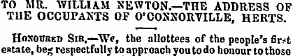 TO MR. WILLIAM NEWTON.—THE ADDRESS OF TI...