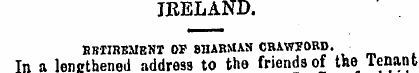 IRELAND. BBIIRBMENI OF 8HARMAN CRAWFORD....